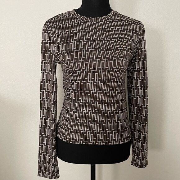 NWT Zara Printed Jacquard Top - Picture 1 of 7